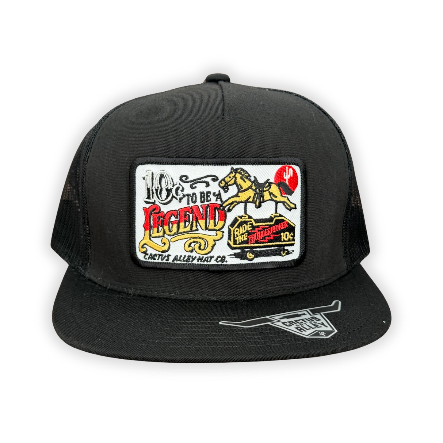 "10¢ Legend" - 6006 Black/ Black Mesh, Snapback Cap