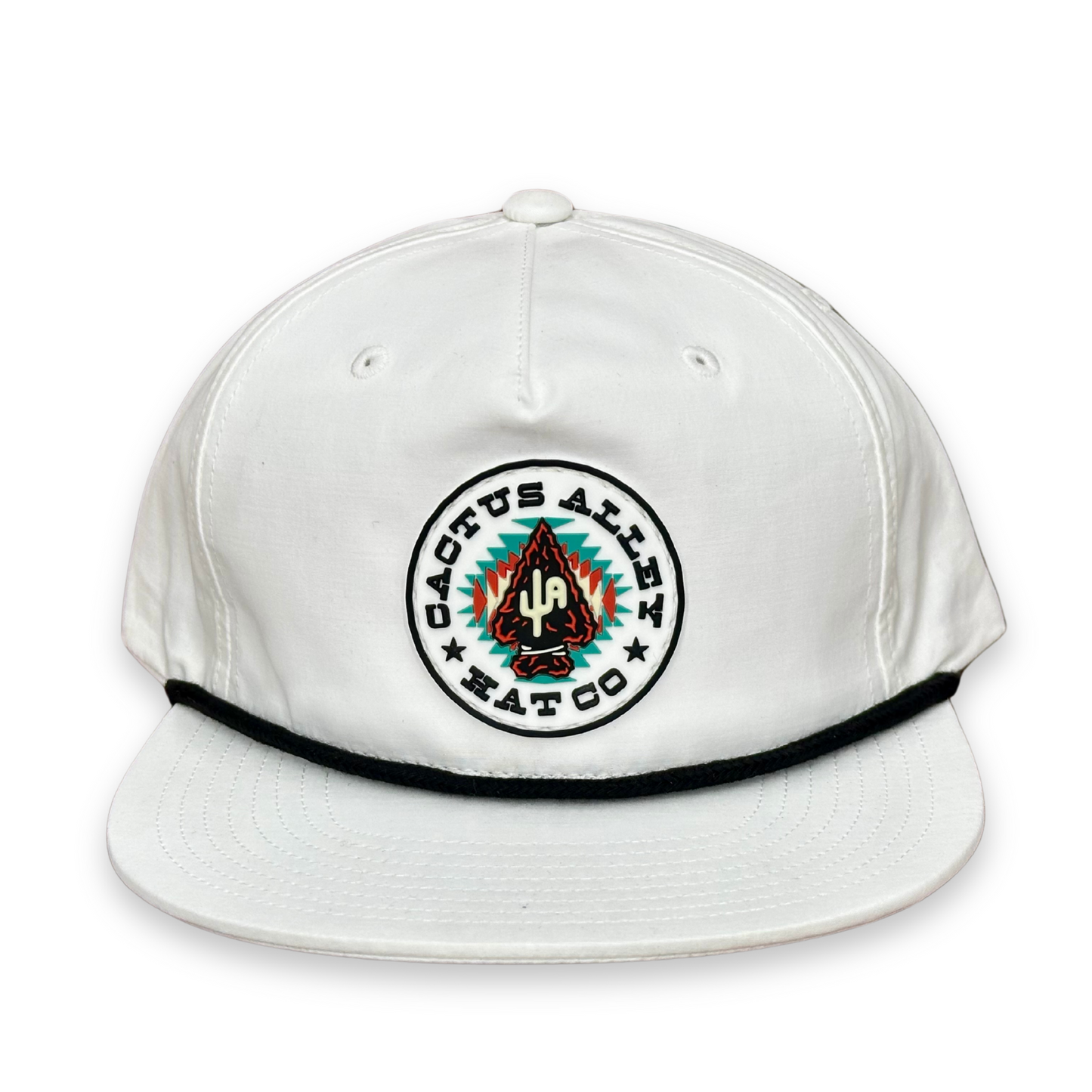 "Arrowhead"- CA 256 White/ Black Rope, Snapback Cap (2025)