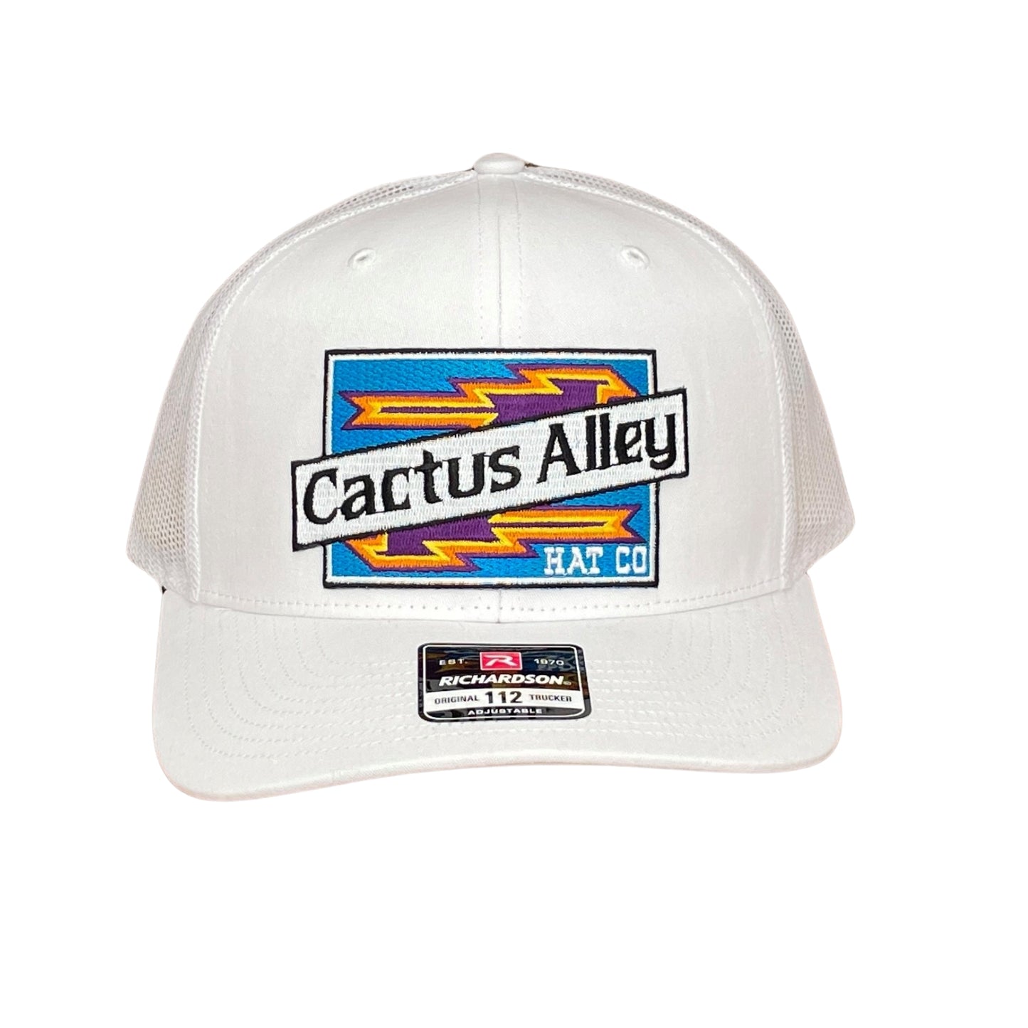 "Aztec" - Richardson 112 White/White Mesh, Snapback Cap (WESA JAN 2024)