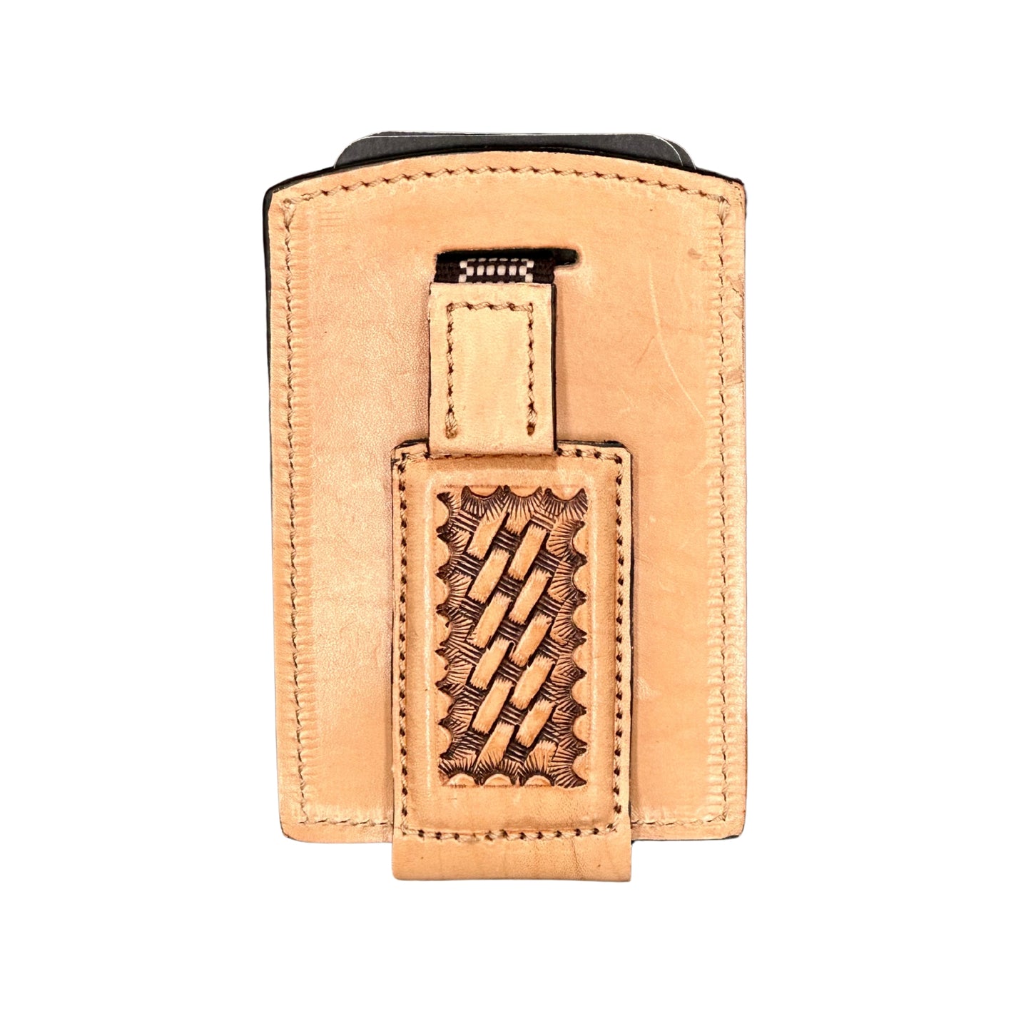 "The Leroy" - Handmade Leather Ribbon Wallet with Magnet (2024)