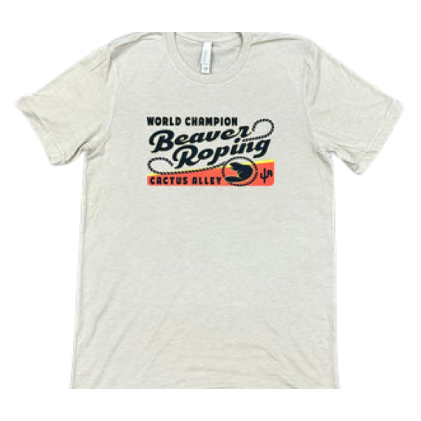 "Beaver Roping" - Tan Adult Tee (WESA JAN 2024)