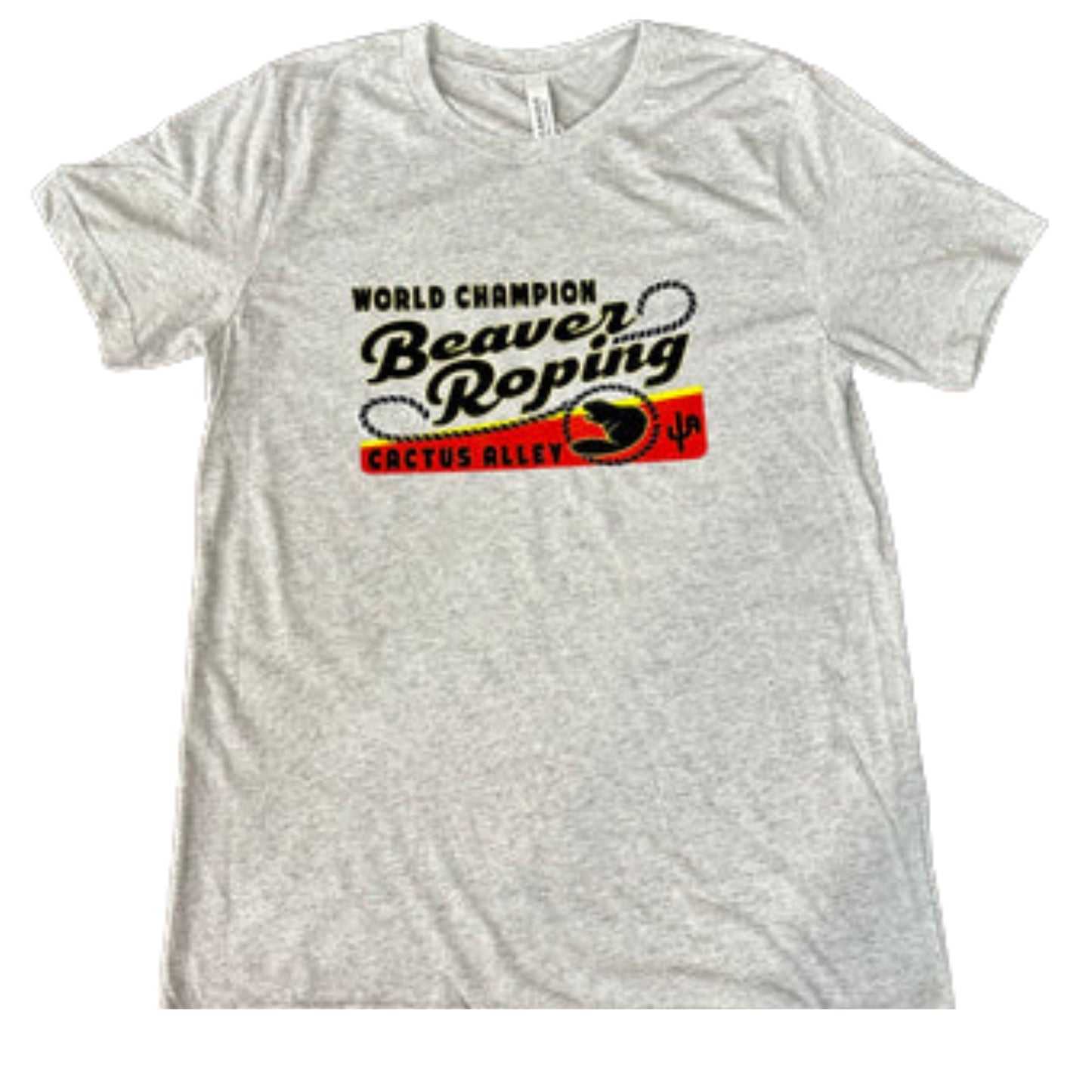"Beaver Roping" - White Fleck Adult Tee (WESA JAN 2024)