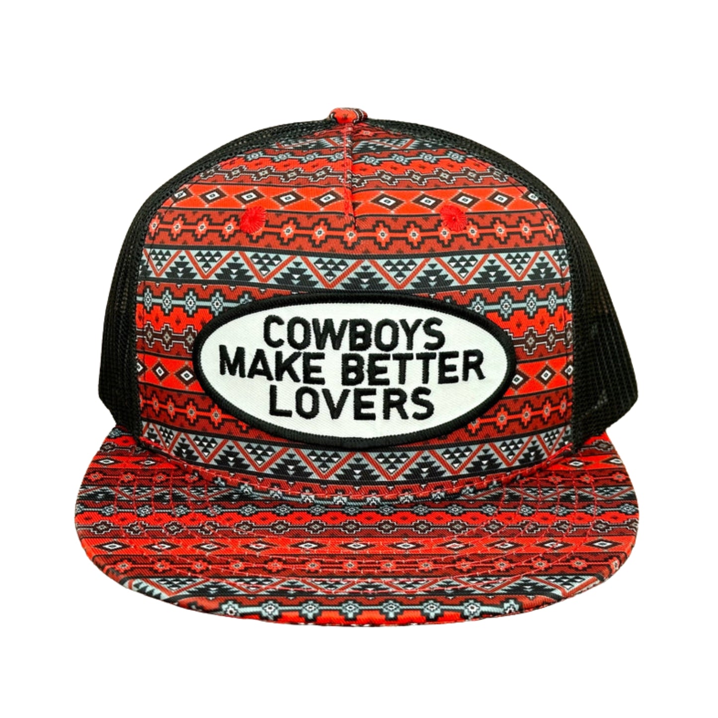 "BLKW Better Lovers"- CA Red/Black Aztec, Snapback Cap (WESA JAN 2024)