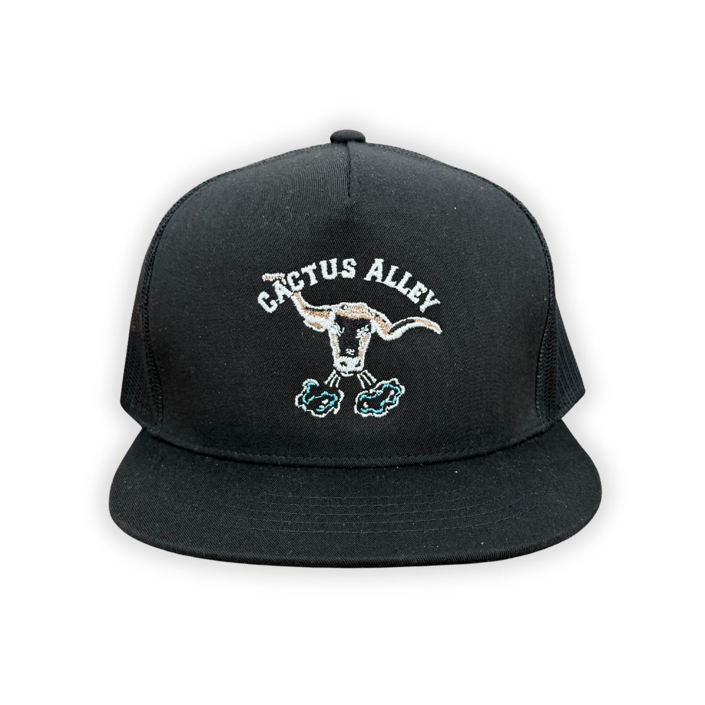 "Blowin' Smoke" - YOUTH CA 6006 Black/ Black Mesh, Snapback Cap