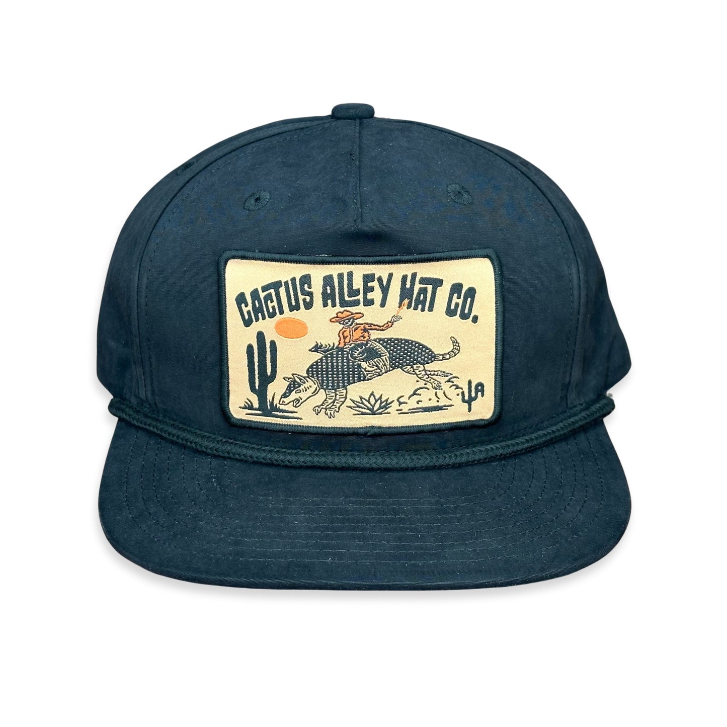 "Buckin Dillo" - CA 256 Black/ Black Rope, Snapback Cap (2024)