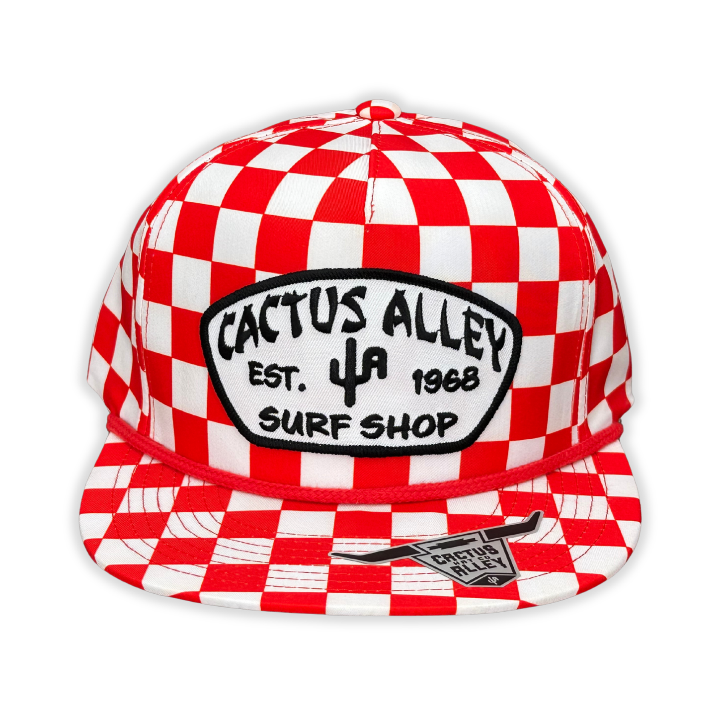 "Cali" - CA Red Finish Line, Snapback Cap
