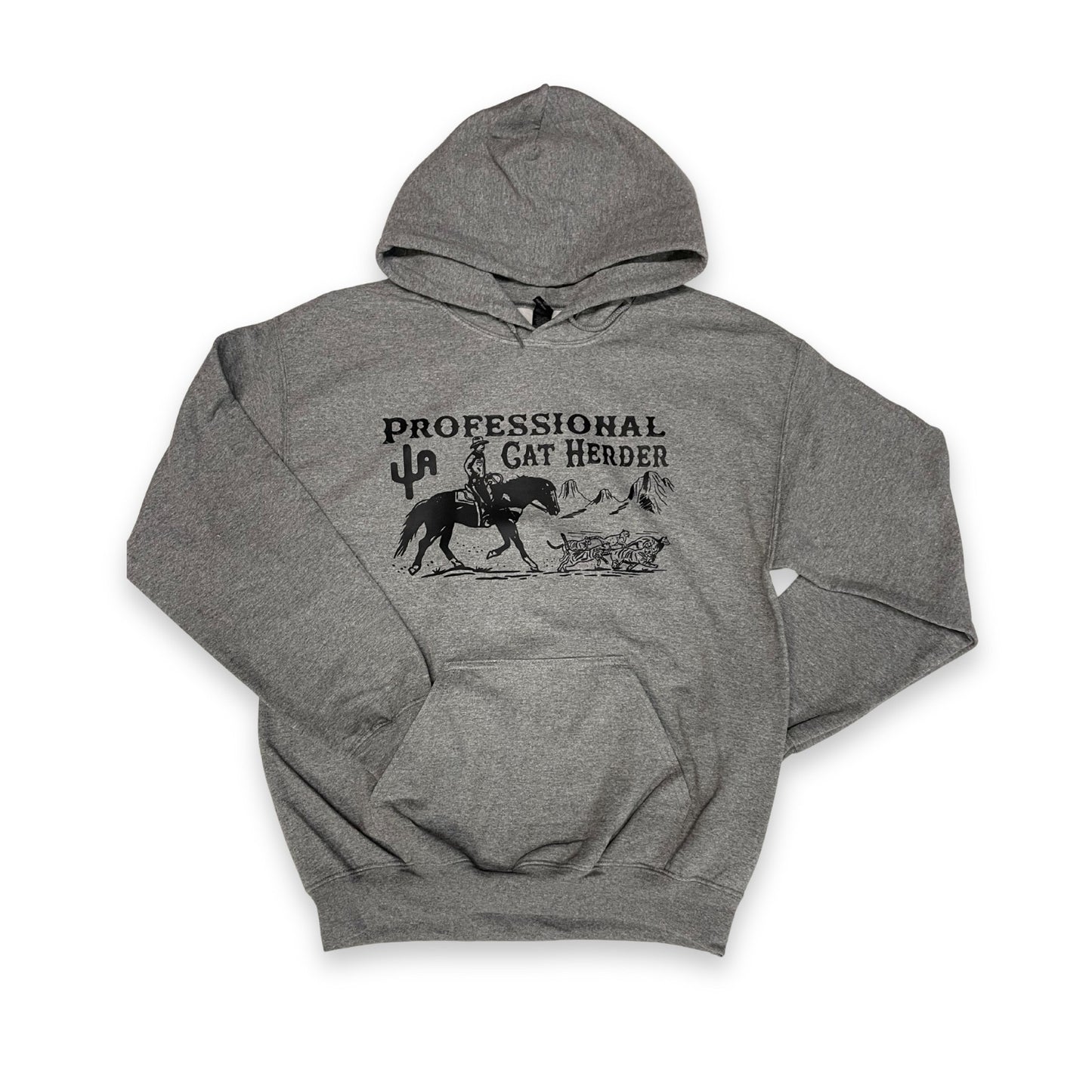 "Cat Herder" - Graphite Heather Adult Hoodie (2025)