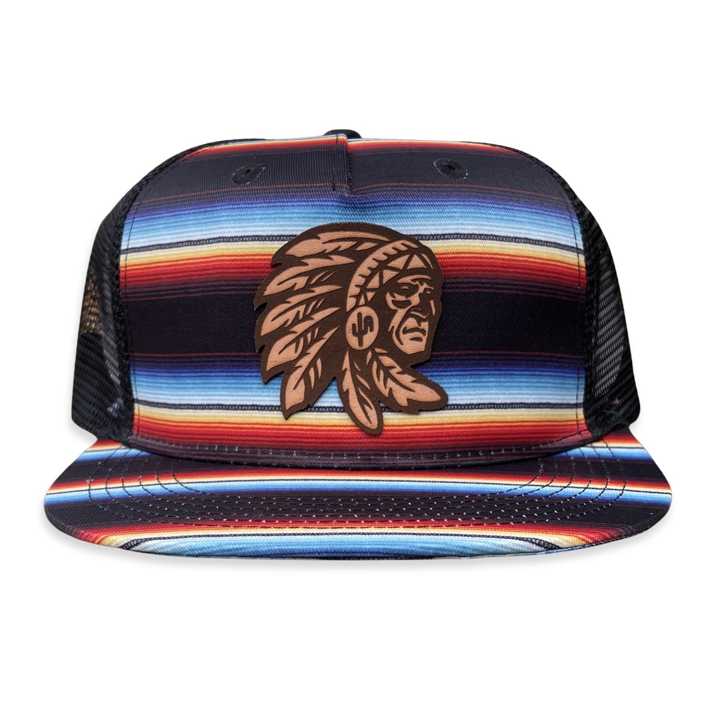 "Creek"- CA Red Serape/ Black Mesh, Snapback Cap (WESA JAN 2024)