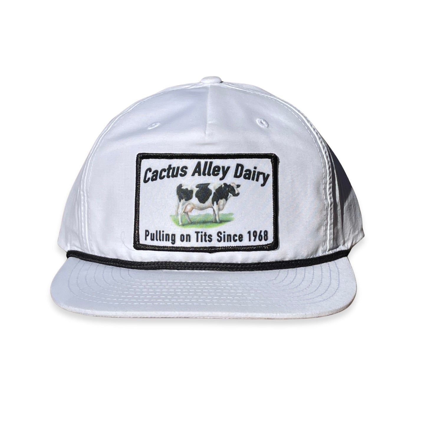 "Dairy" - CA256 White/ Black Rope, Snapback Cap (2024)