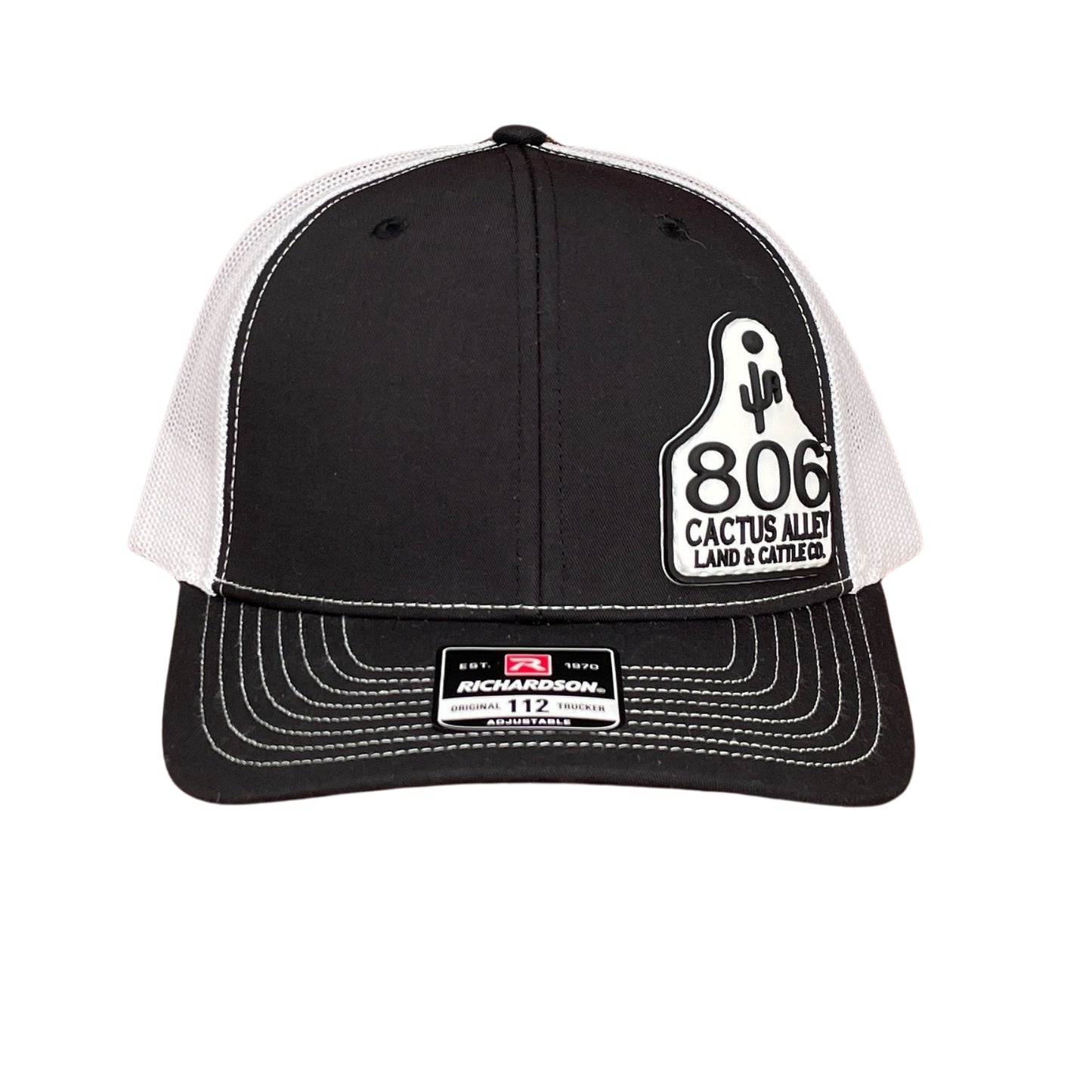 PVC "Ear Tag Area Code" - Richardson 112 Black/White Mesh, Snapback Cap (WESA JAN 2024)