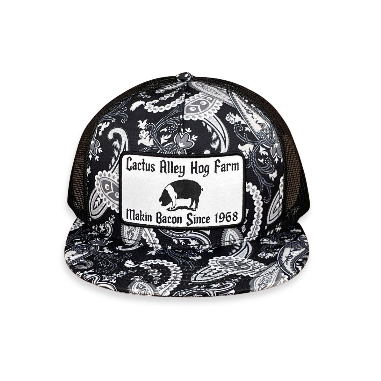 "Granddaddy" - Black Paisley with Black Mesh Snapback Cap (WESA JAN 2024)