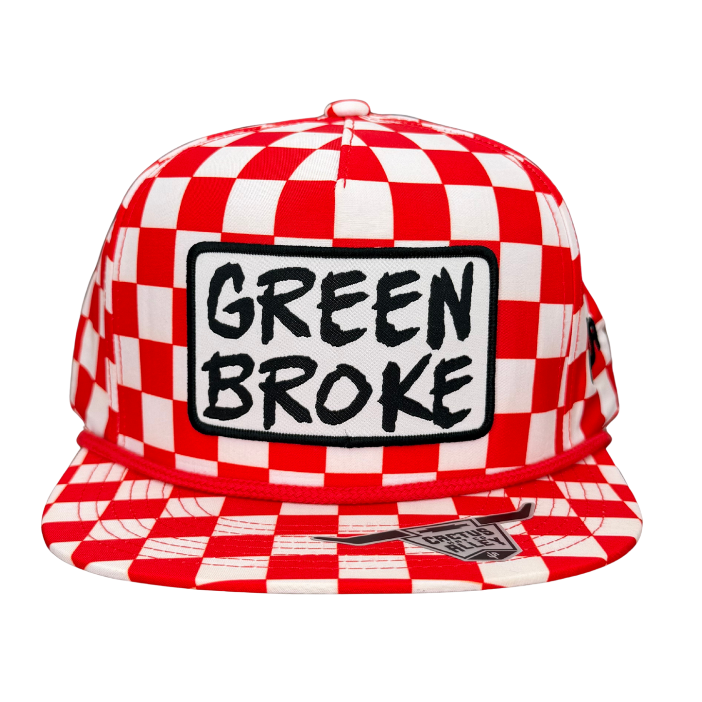 "Green Broke" - CA Red Finish Line, Snapback Cap
