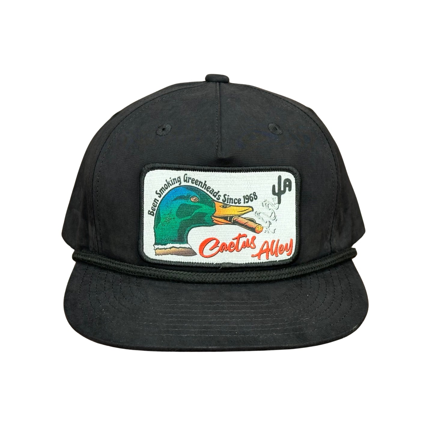 "Greenheads" - CA 256 Black/ Black Rope, Snapback Cap (2024)