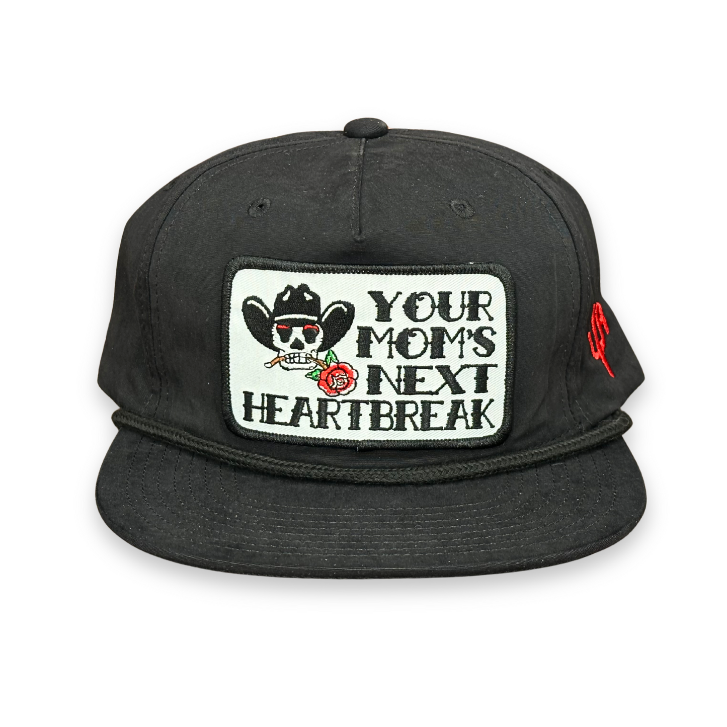 "Heartbreak Kid" - CA 256 Black/ Black Rope, Snapback Cap (2025)