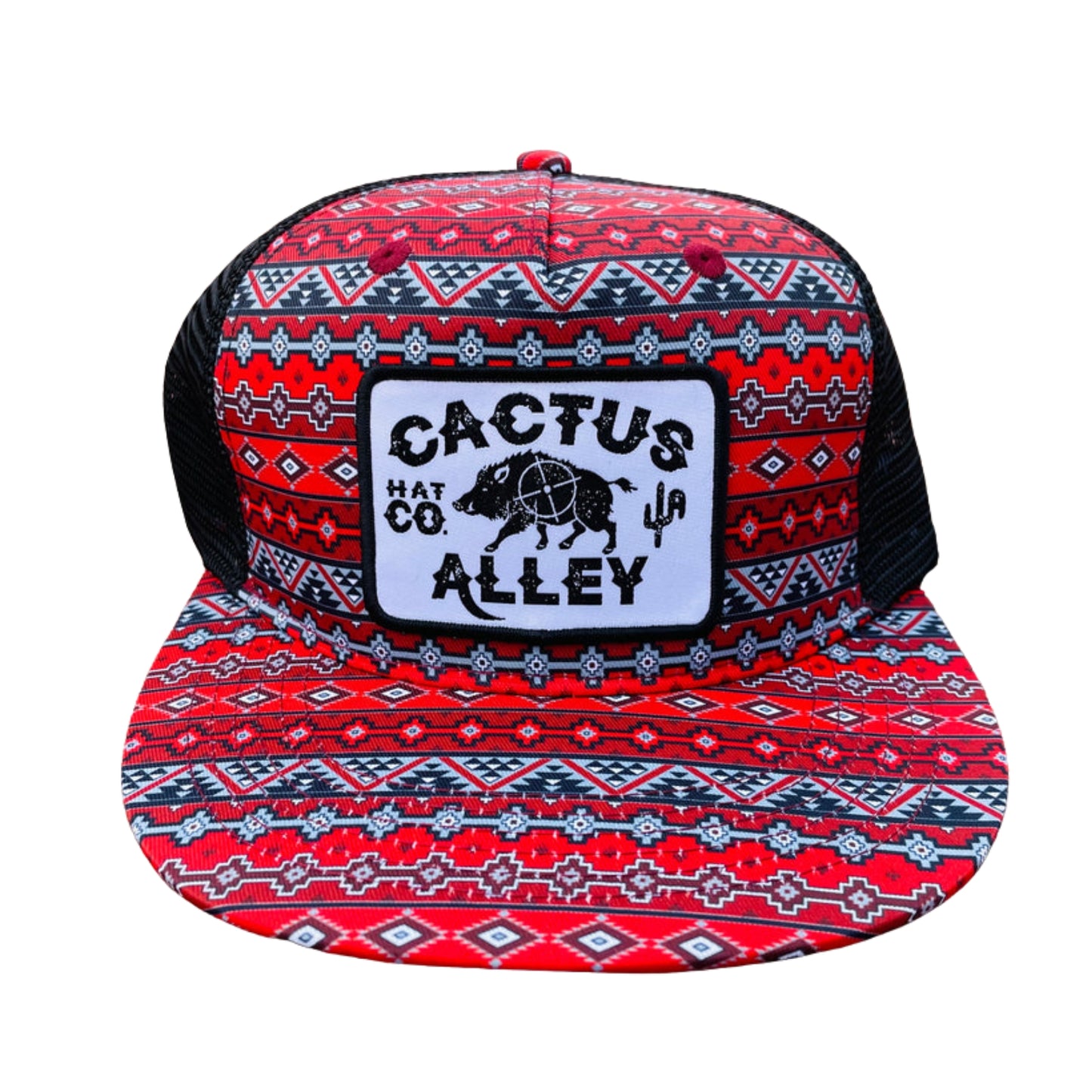 "Hog Wild" - CA Red/Black Aztec, Snapback Cap (WESA JAN 2024)