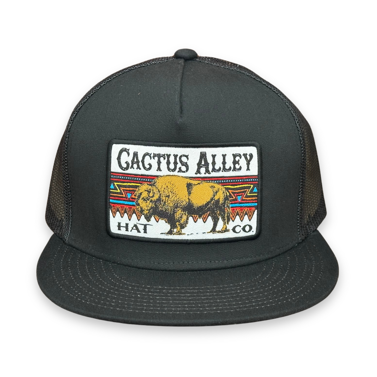 "Indian Trail" - 6006 Black/ Black Mesh, Snapback Cap (2025)