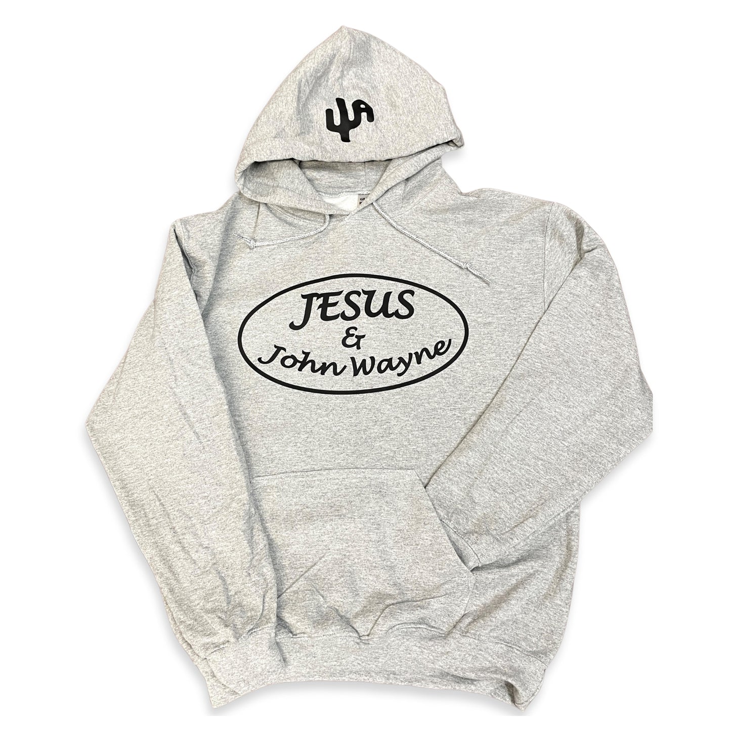 "Jesus & John Wayne" - Sport Grey Adult Hoodie (WESA JAN 2024)