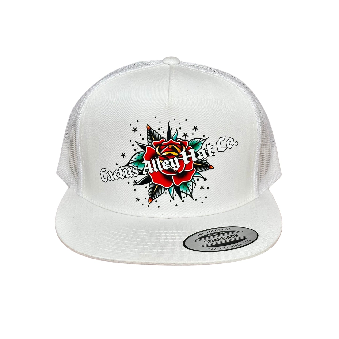 "La Rosa Negra" - 6006 White/ White Mesh, Snapback Cap (2024)