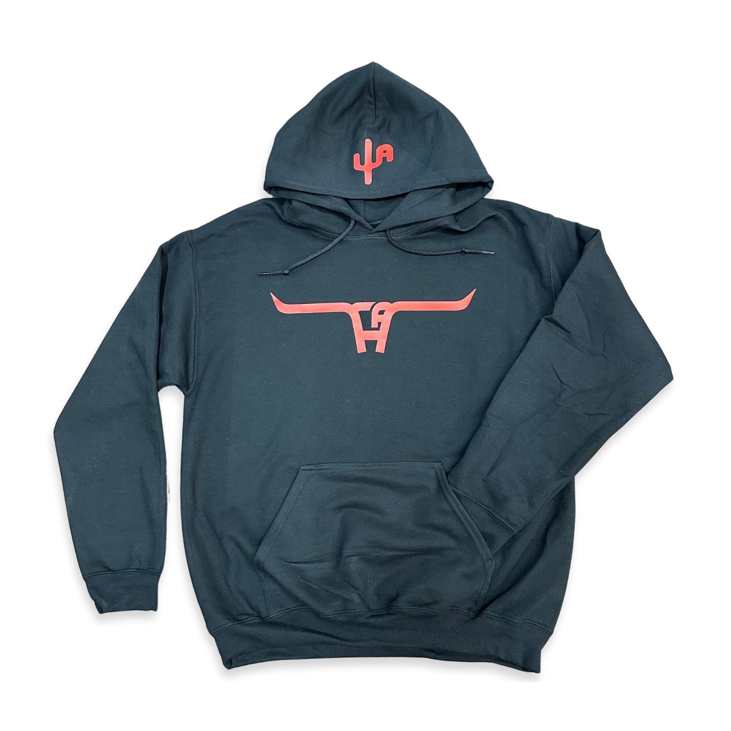 Red "CA Longhorn" - Black Adult Hoodie (2025)