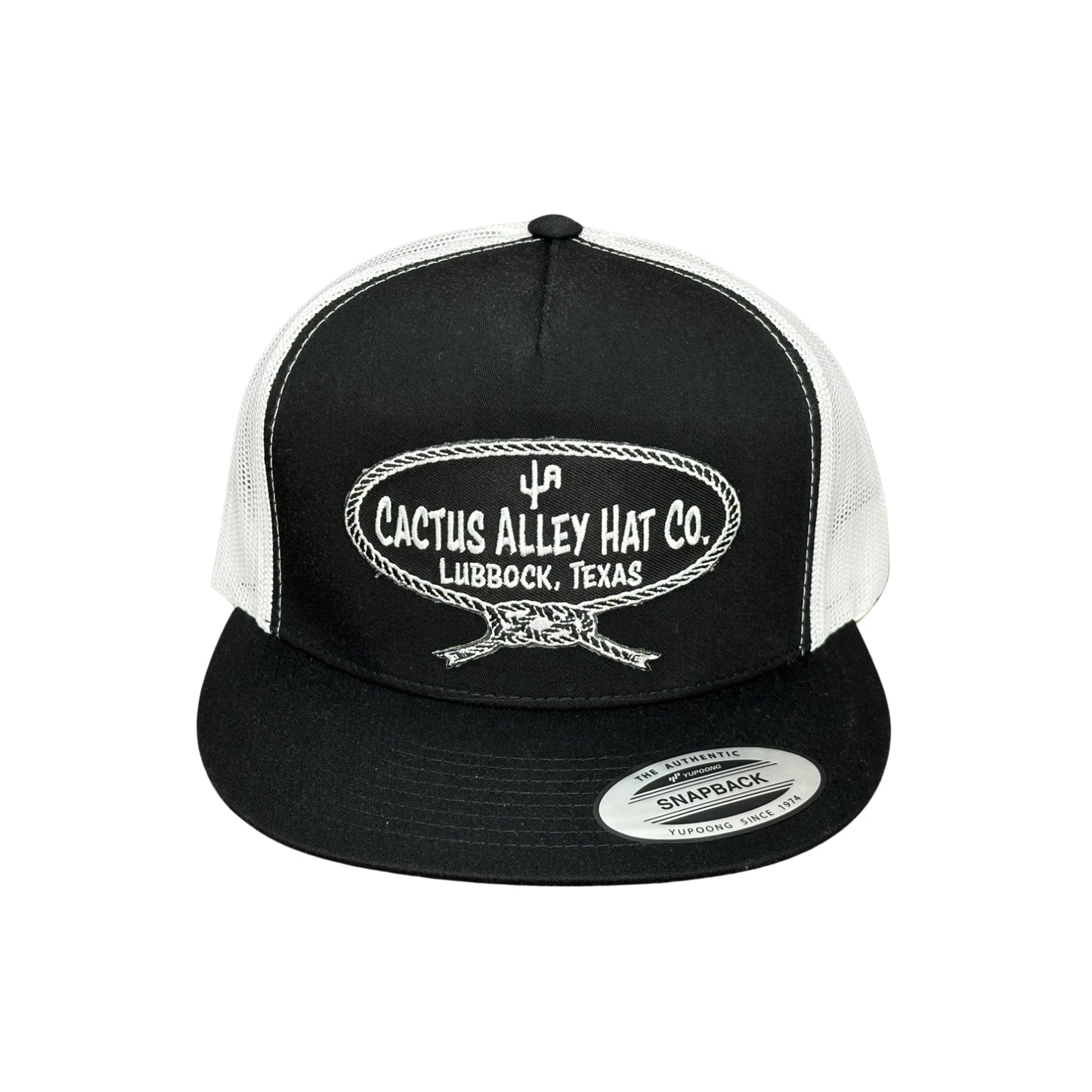 "Neck Rope-BLK" - CA 6006 Black/ White Mesh, Snapback Cap (2024)
