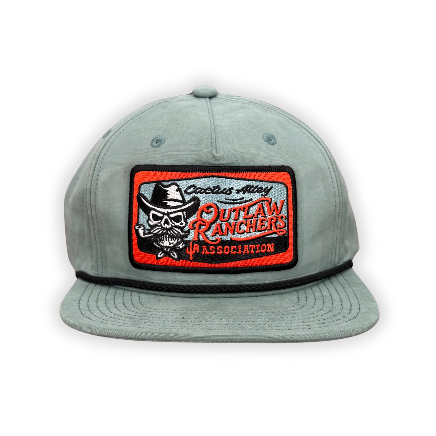 "Orange Rancher" - CA 256 Teal/ Black Rope, Snapback Cap