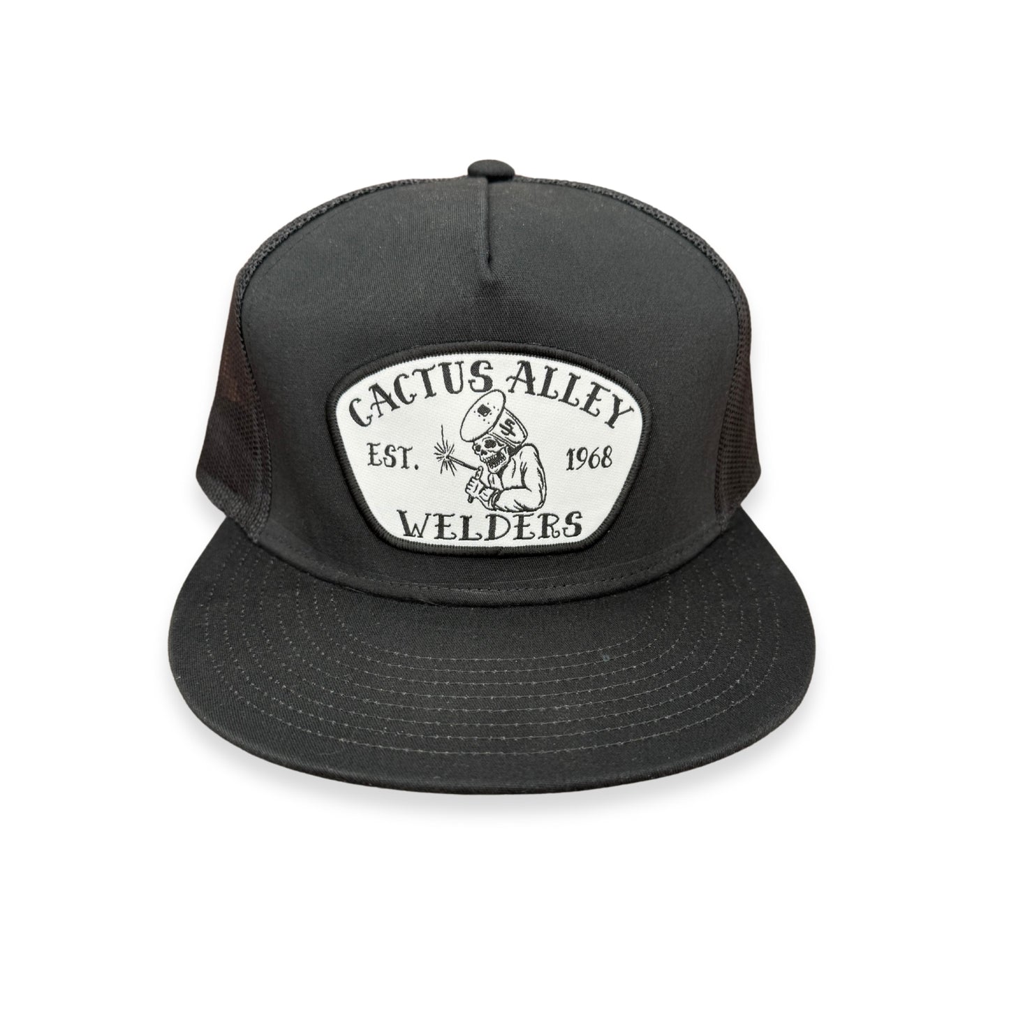 "Ole Sparky" - 6006 Black/ Black Mesh, Snapback Cap