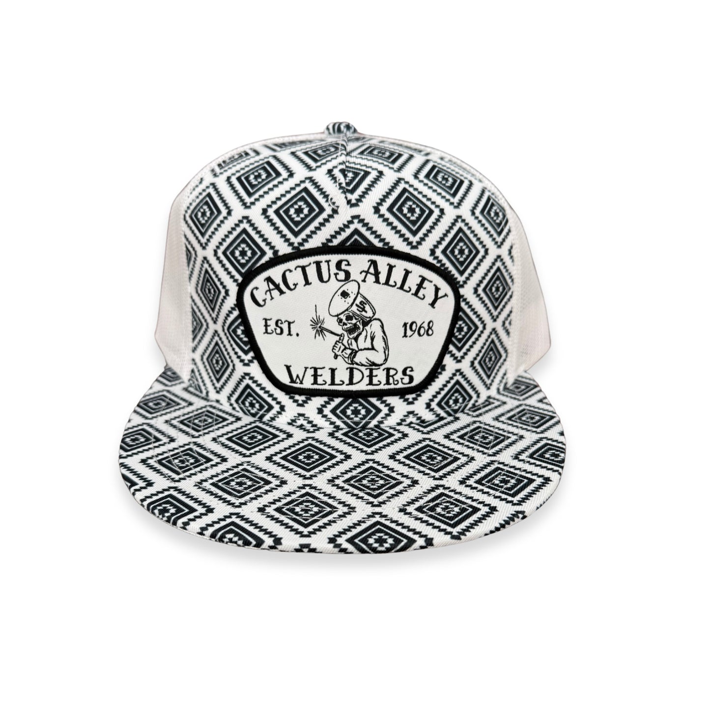 "Ole Sparky" - CA Black/White Aztec, Snapback Cap