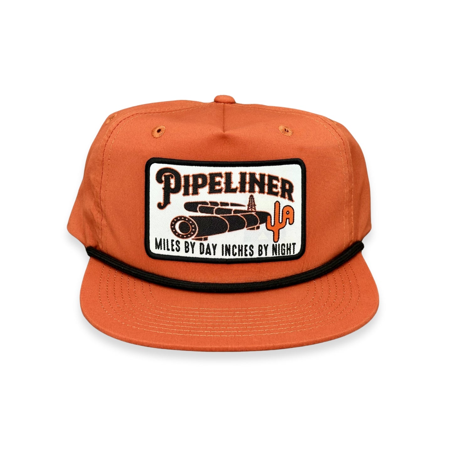 "Pipeliner" - CA 256 Dark Orange/ Black Rope, Snapback Cap (2024)