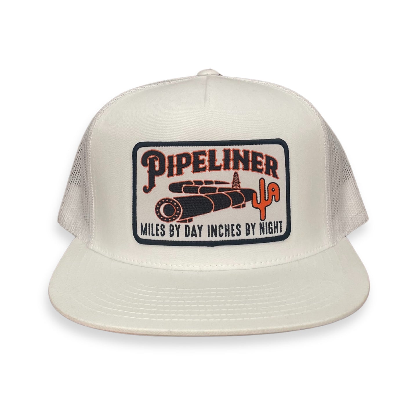 "Pipeliner" - CA6006 White/ White Mesh, Snapback Cap (WESA JAN 2024)