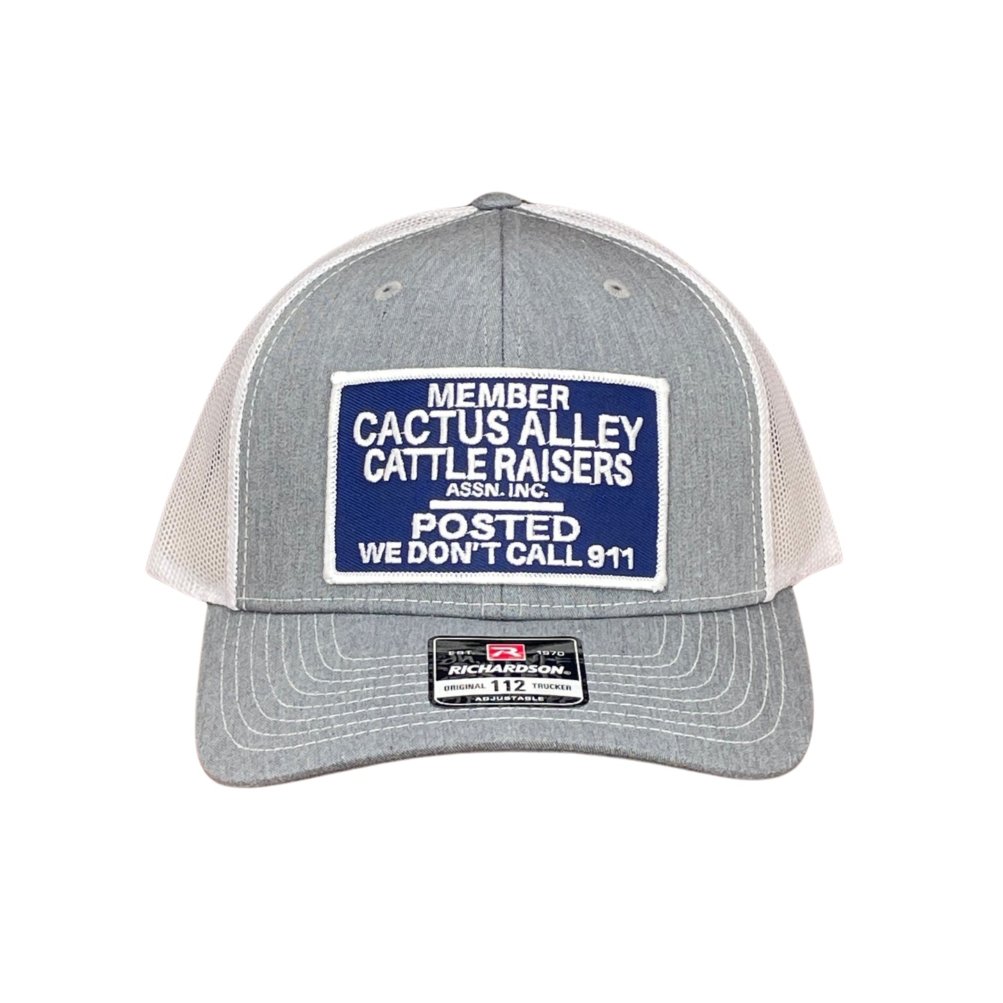 "POSTED" - Richardson 112 Heather Grey/White Mesh, Snapback Cap (WESA JAN 2024)