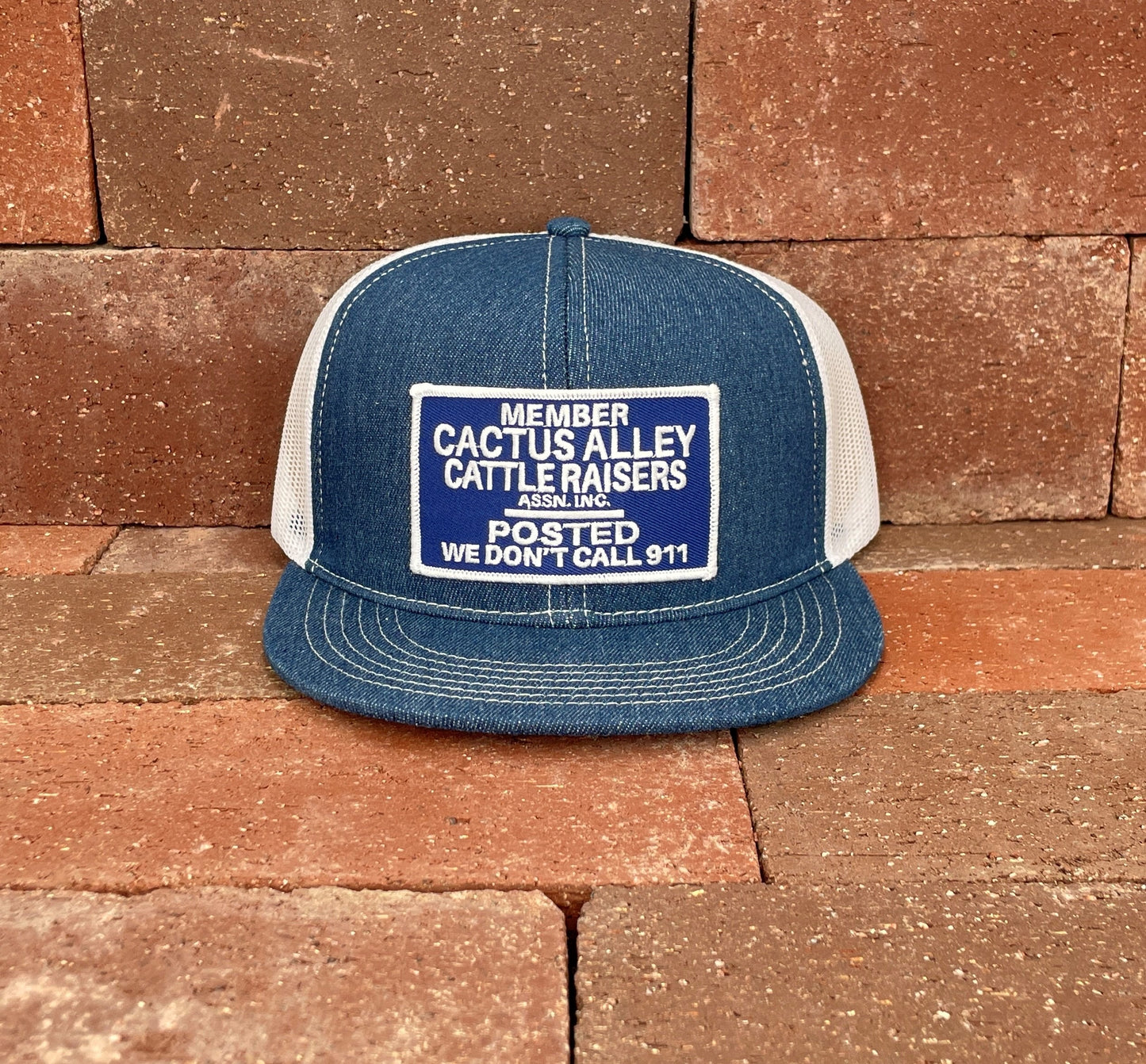 "POSTED" - Dark Denim Foam Front/White Mesh, Snapback Cap (WESA JAN 2024)