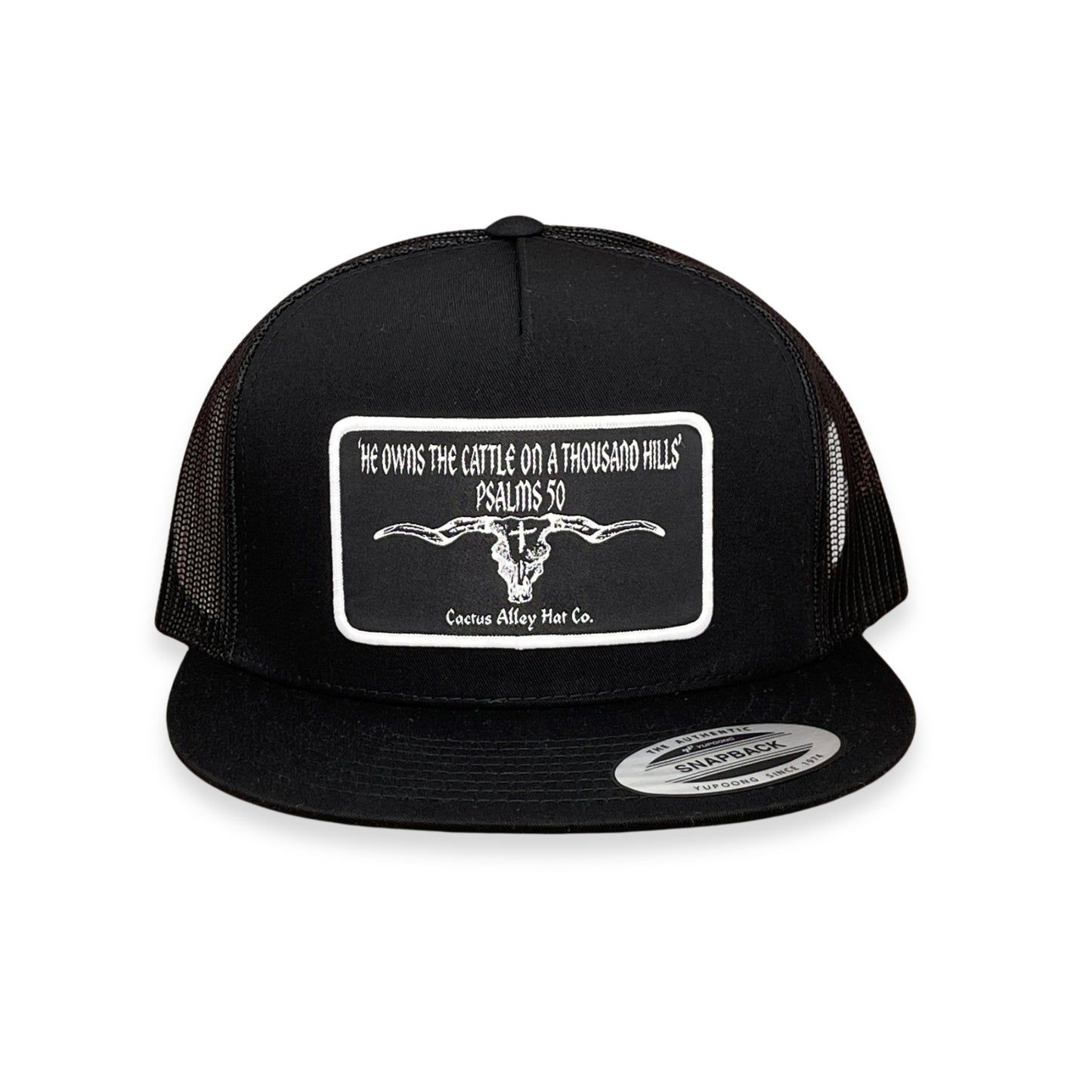 "Psalms 50" - 6006 Black/ Black Mesh, Snapback Cap (WESA JAN 2024)