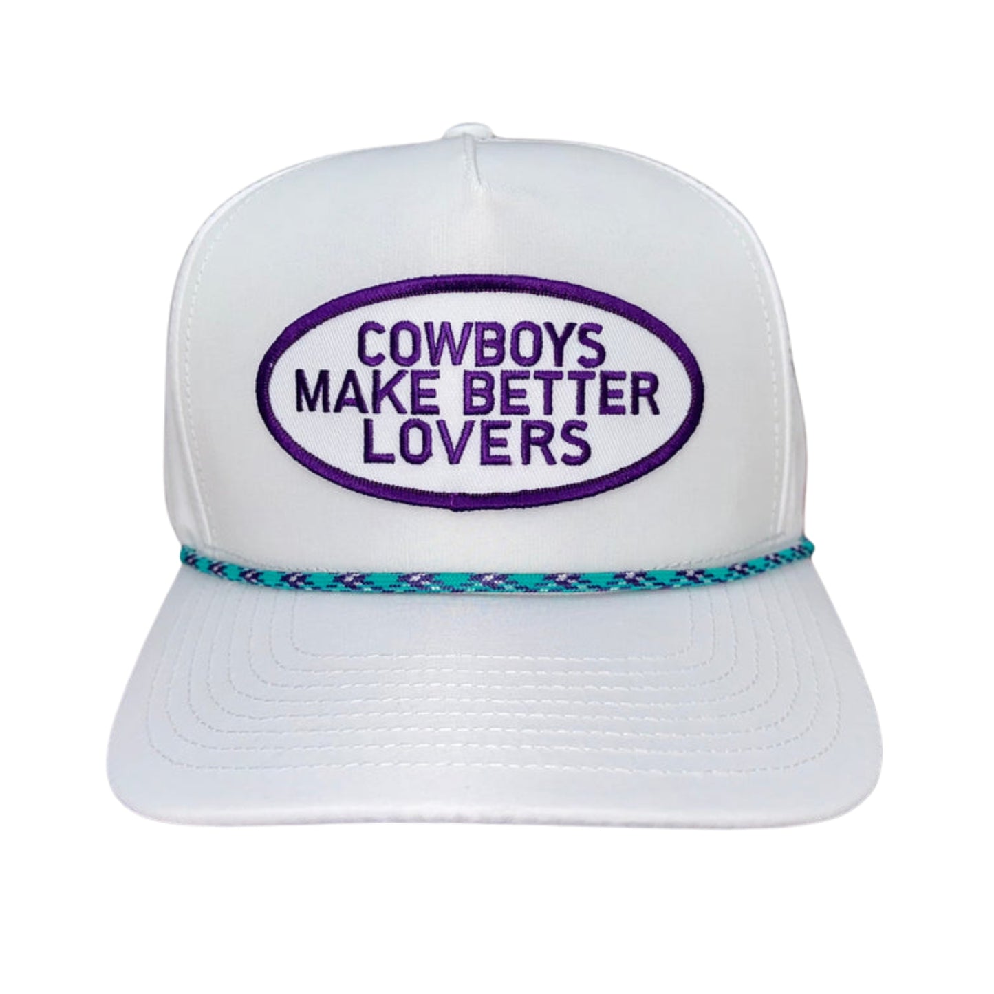 "Dark Purple Better Lovers" - CA 5054 Purple and Turquoise Rope, Snapback Cap (WESA JAN 2024)