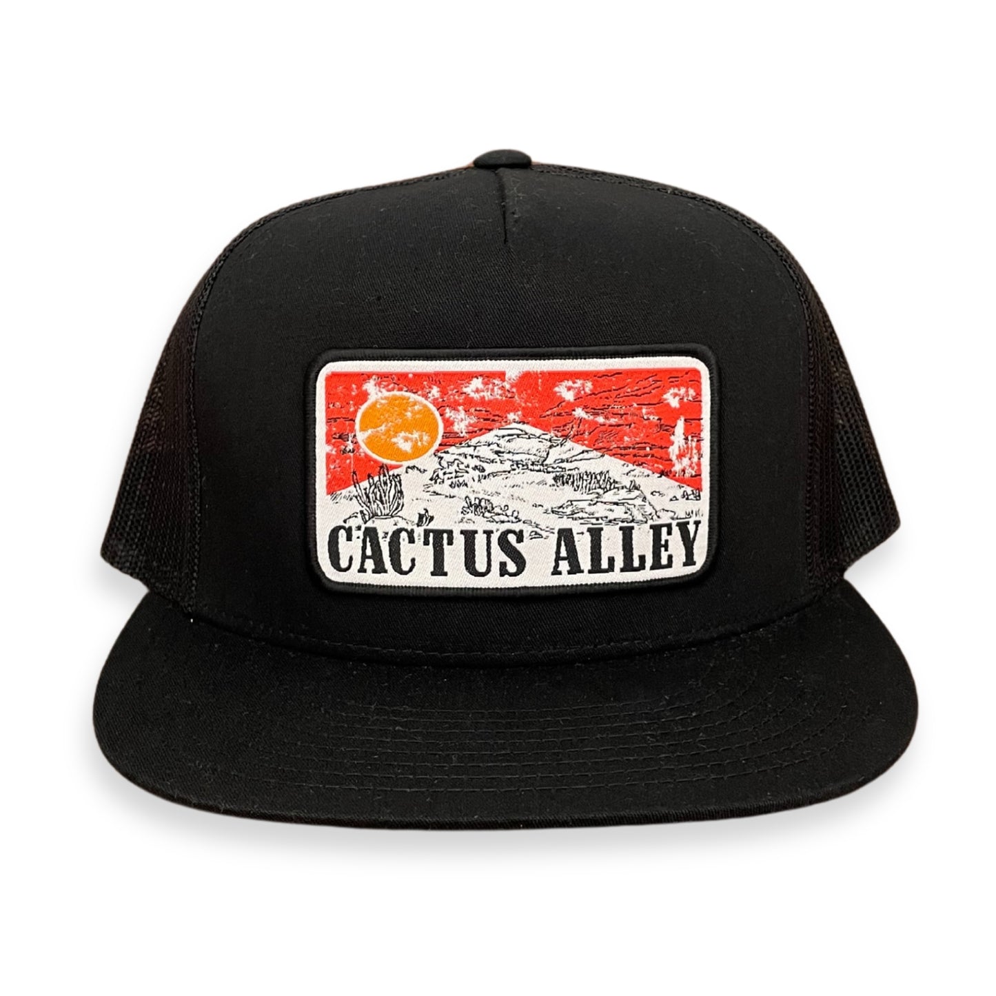 "Red Sky" - 6006 Black/ Black Mesh, Snapback Cap (WESA JAN 2024)