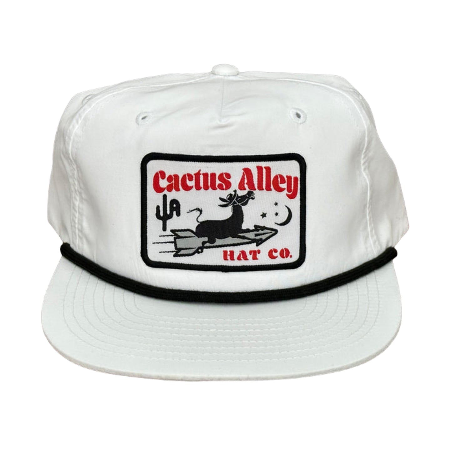 "Rocket" - CA256 White/ Black Rope, Snapback Cap (WESA JAN 2024)