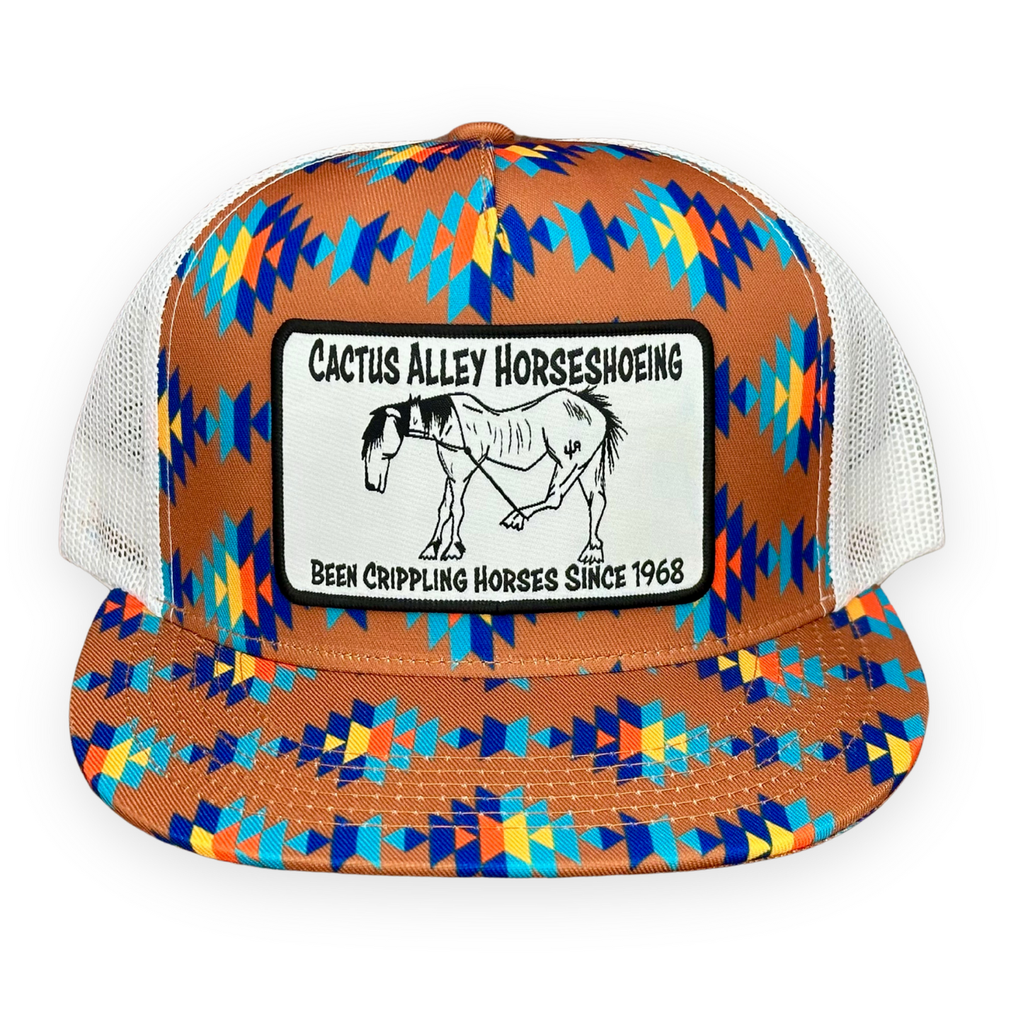 "Shoeing" - CA Dirty Sancho Aztec/White Mesh, Snapback Cap (2025)