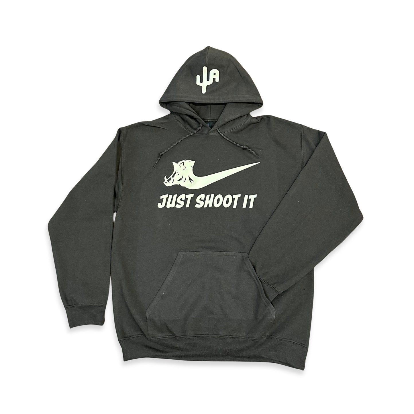 Tan "Just Shoot It Pig" - Dark Chocolate Adult Hoodie (2025)