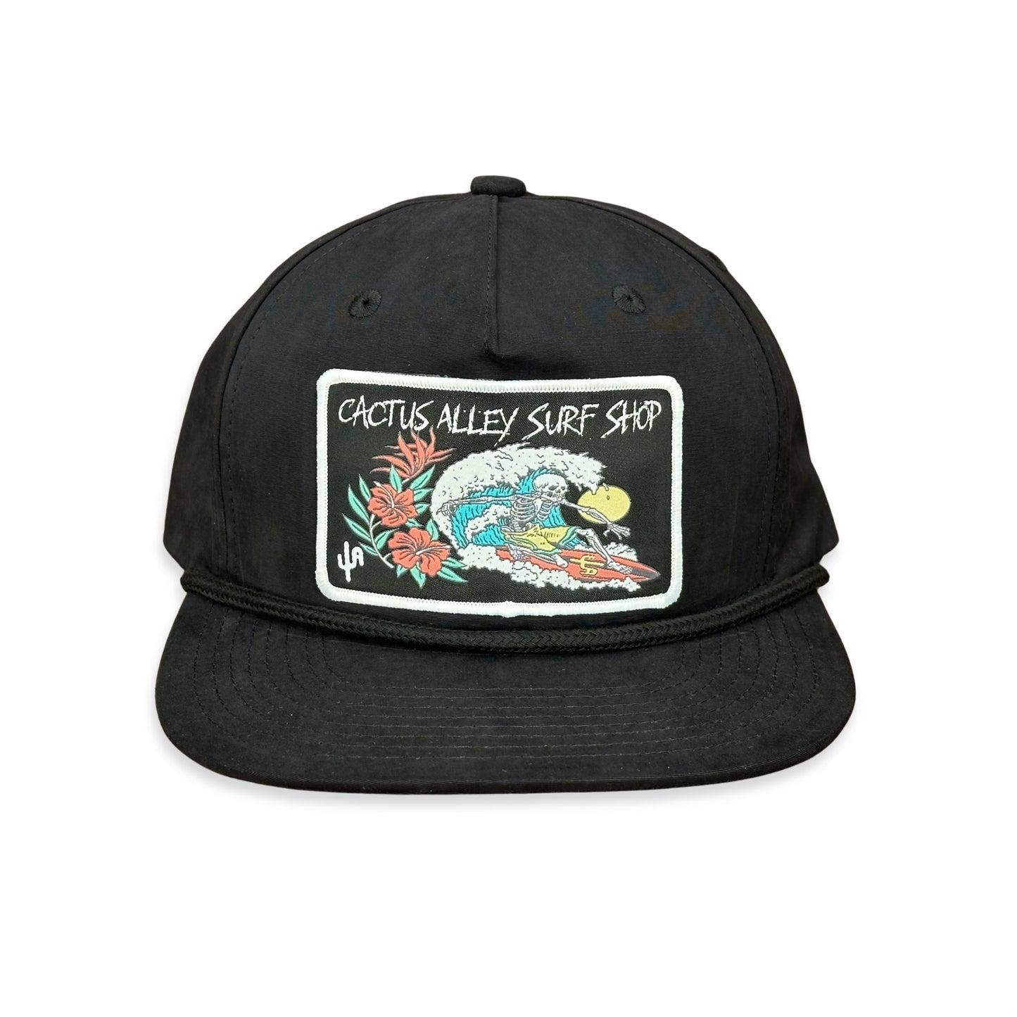 "Surf Shop" - CA 256 Black/ Black Rope, Snapback Cap (2024)