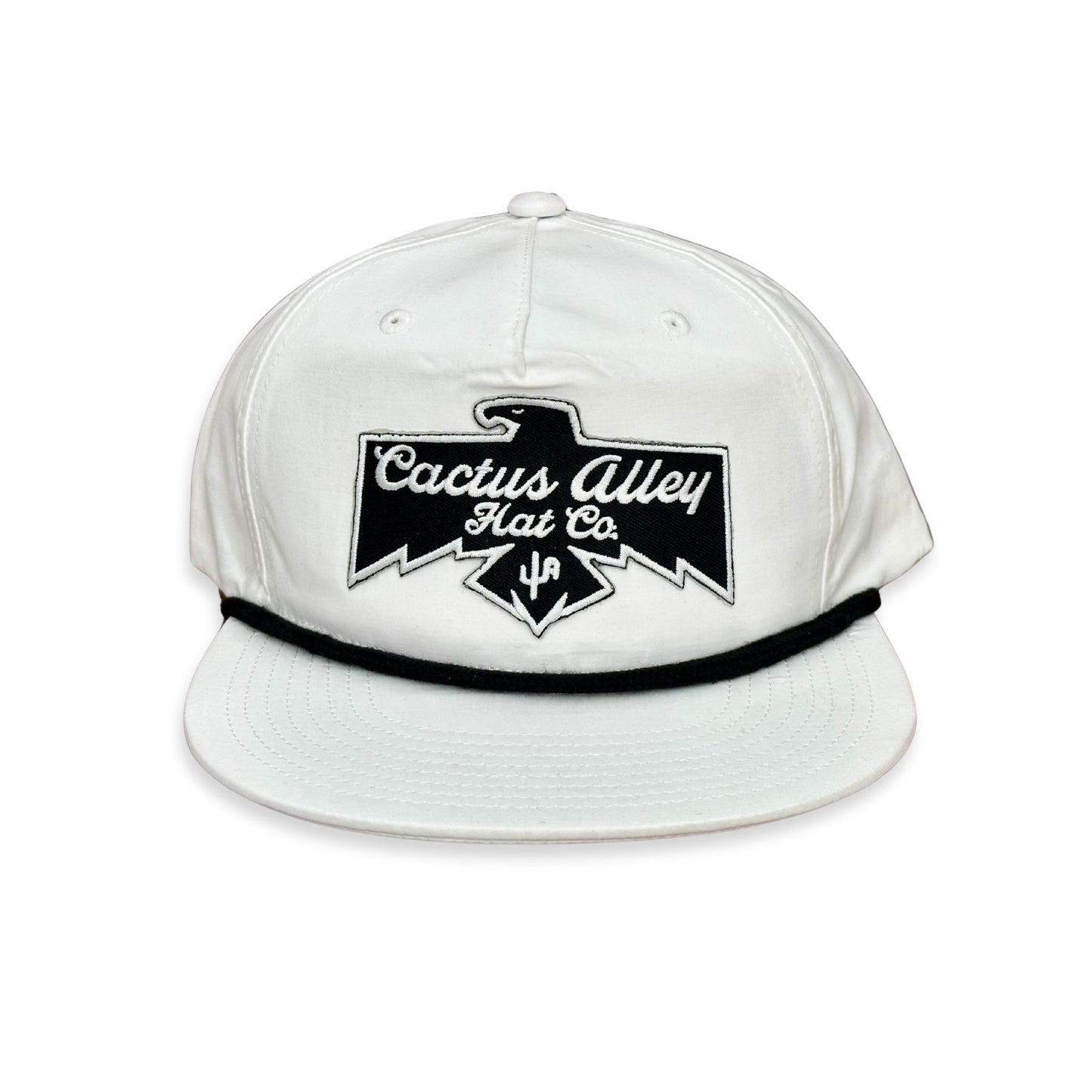 "T-Bird" - CA 256 White/ Black Rope, Snapback Cap (2024)
