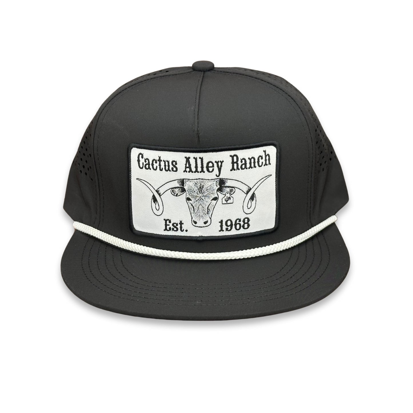 "The Big Curl" - CA Black Laser Holes/ White Rope, Snapback Cap (2025)