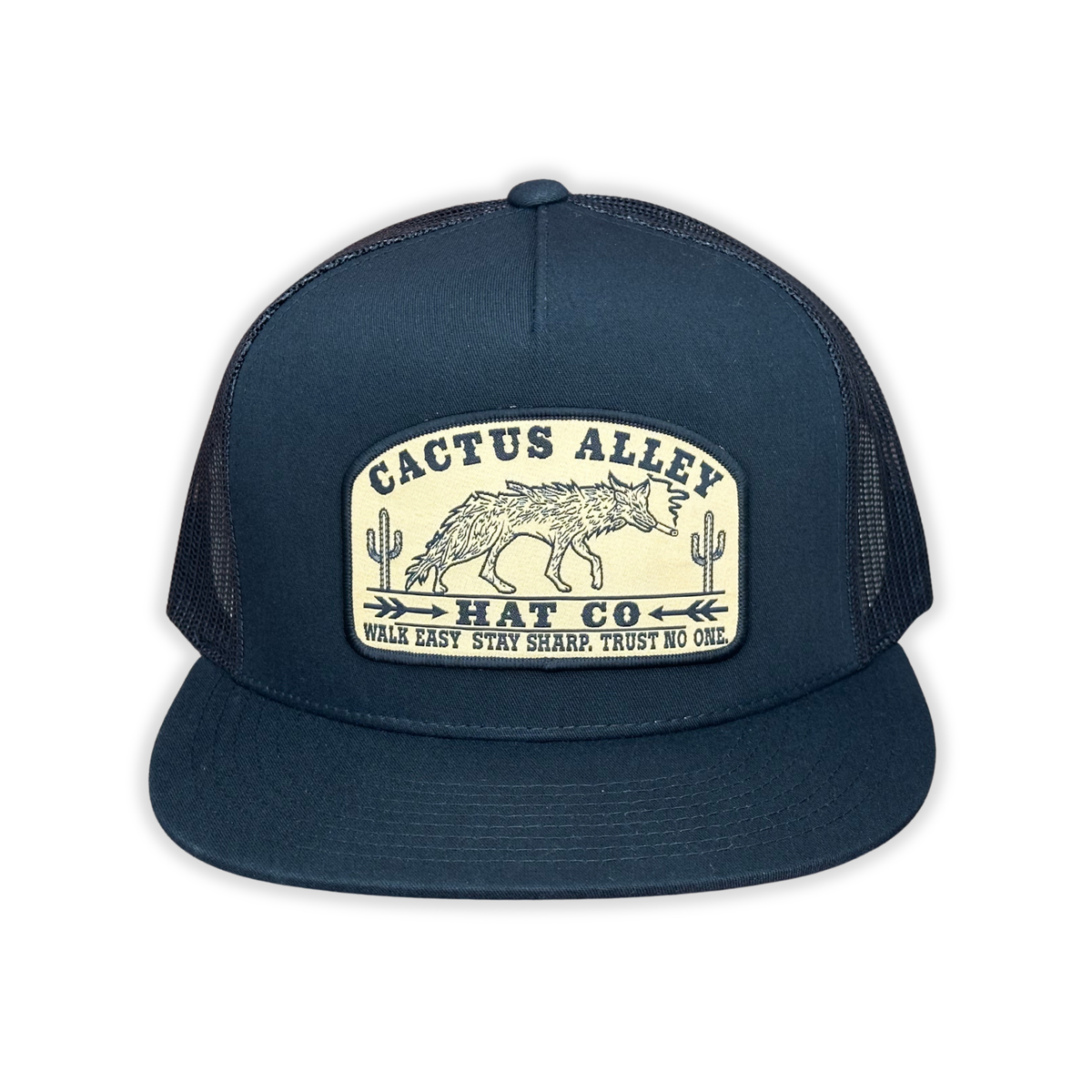"Walk Easy" - 6006 Black/ Black Mesh, Snapback Cap