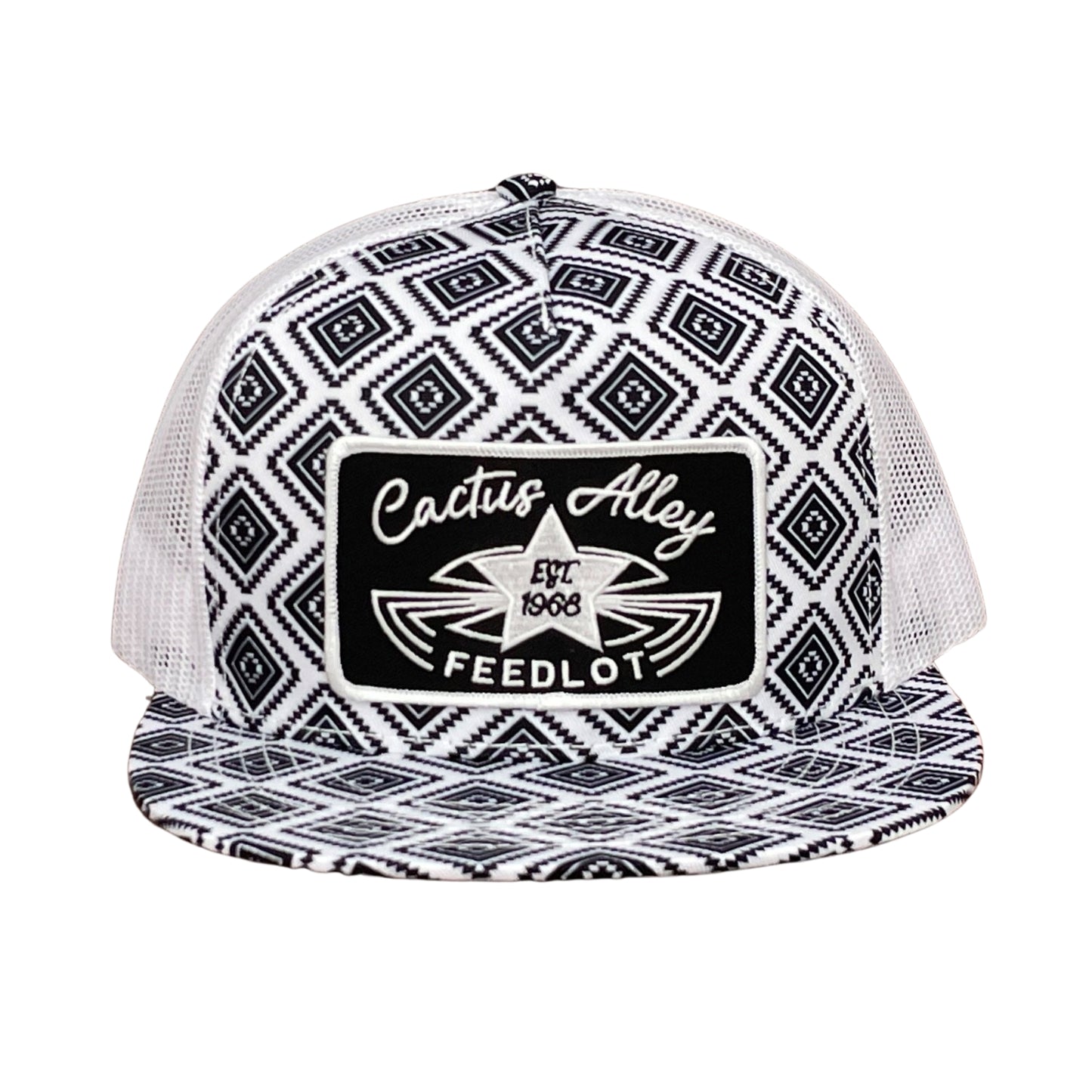 "Waylon" - CA Black/White Aztec, Snapback Cap (WESA JAN 2024)
