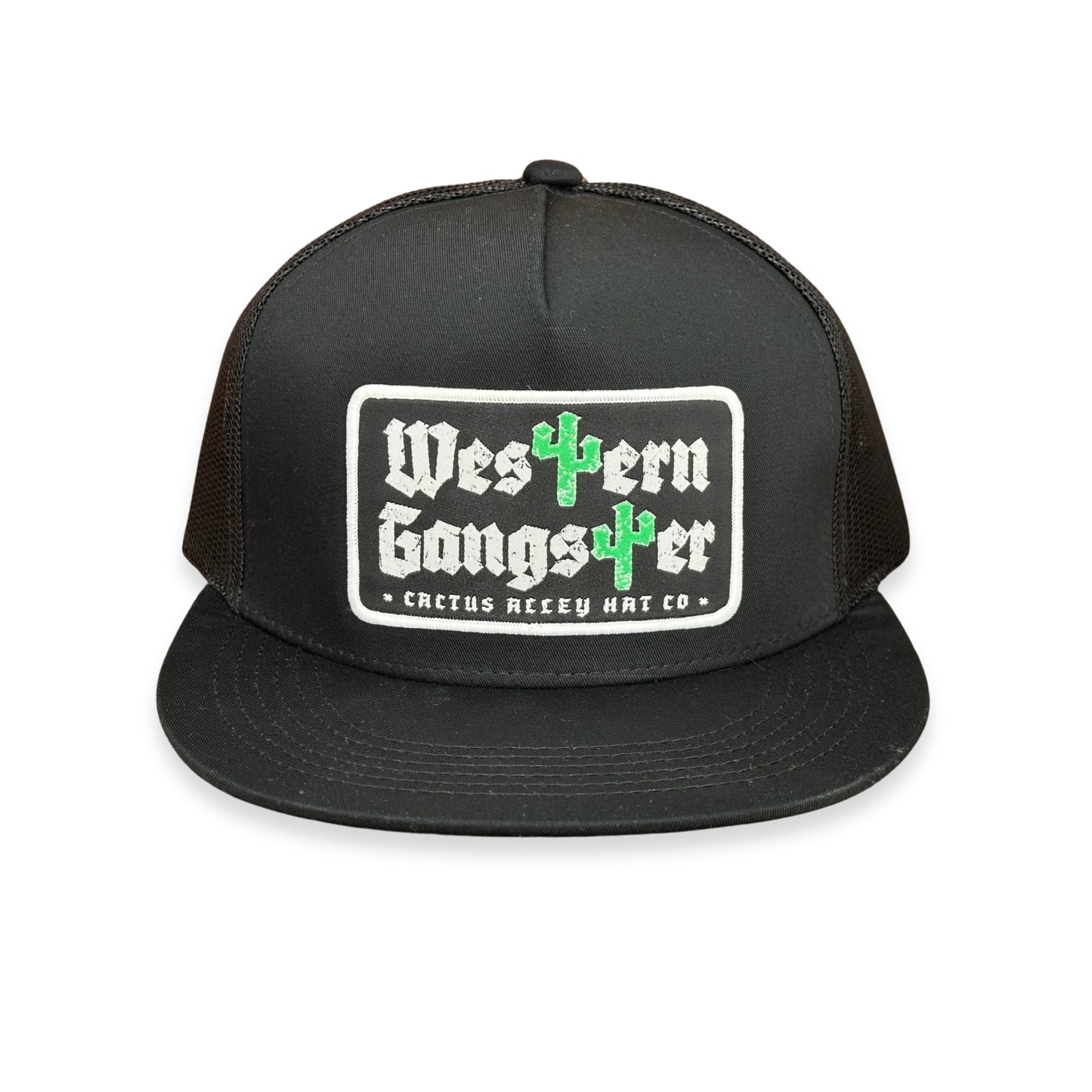 "Western Gangster-BLK" - CA 6006 Black/ Black Mesh, Snapback Cap (2025)