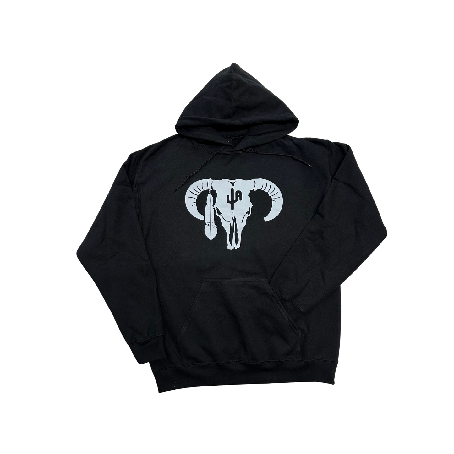 White "Hereford Skull" - Black Adult Hoodie (2025)