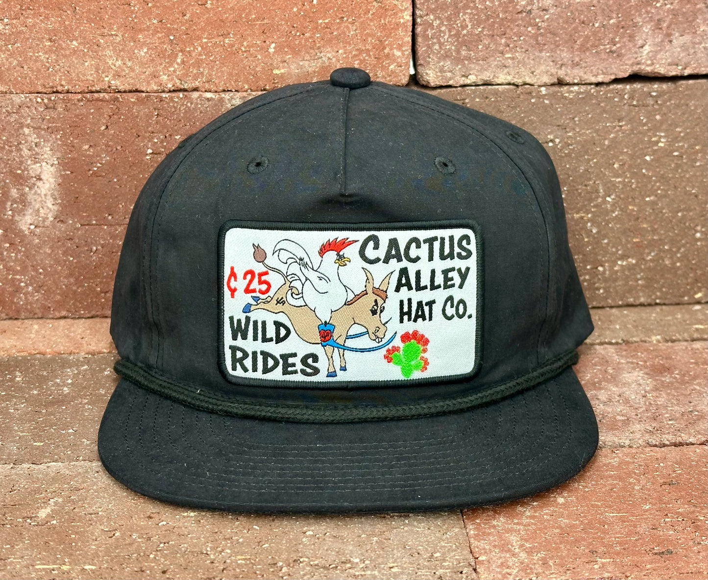 "Wild Rides" - CA 256 Black/ Black Rope, Snapback Cap (2025)