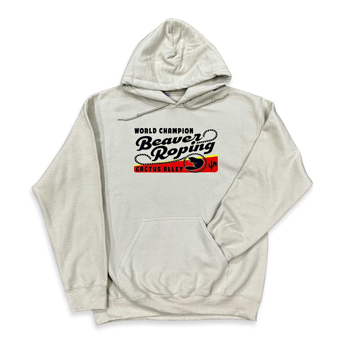 "Beaver Roping" - Sand Adult Hoodie (WESA JAN 2024)