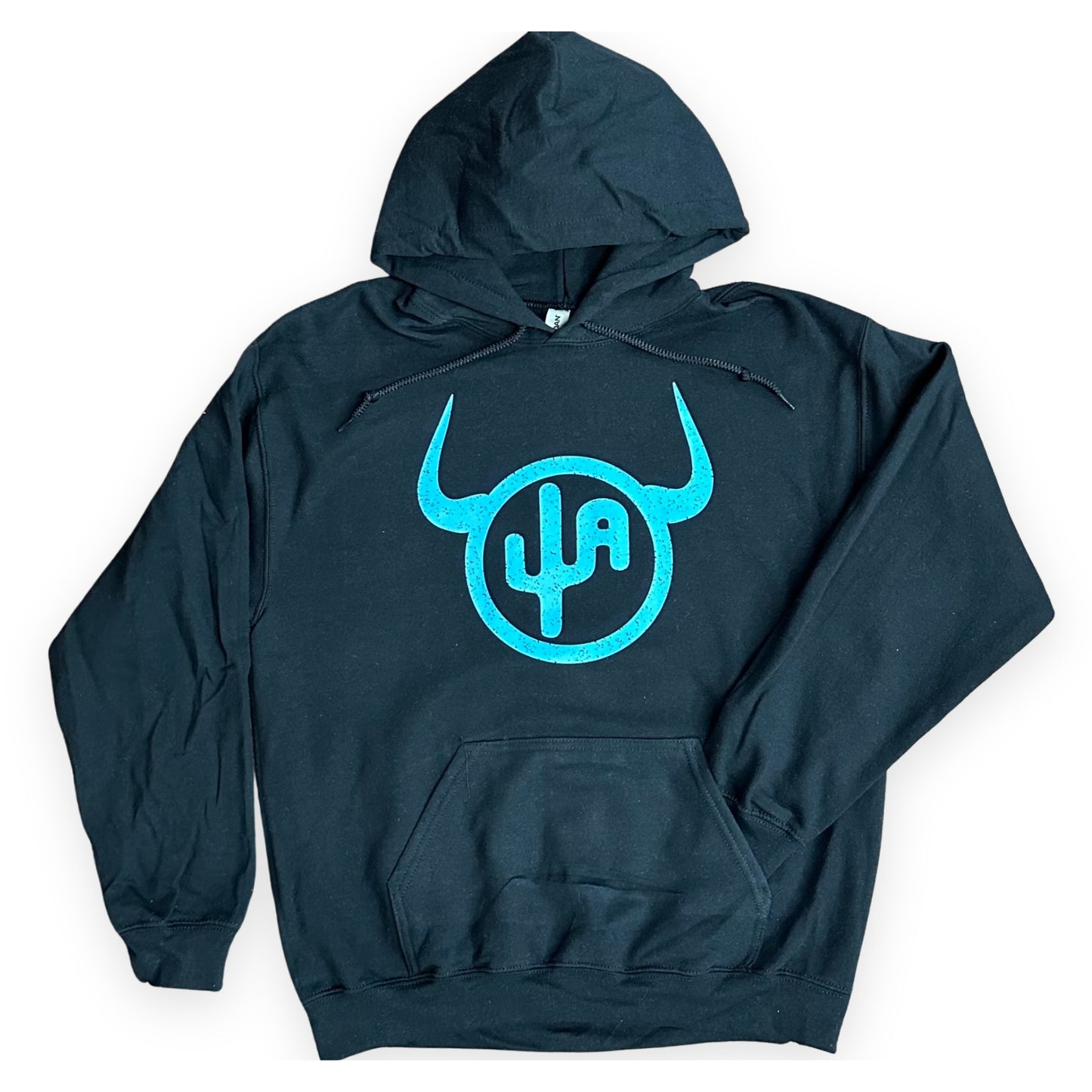 Turquoise "Moo Cactus" - Black Adult Hoodie (2024)
