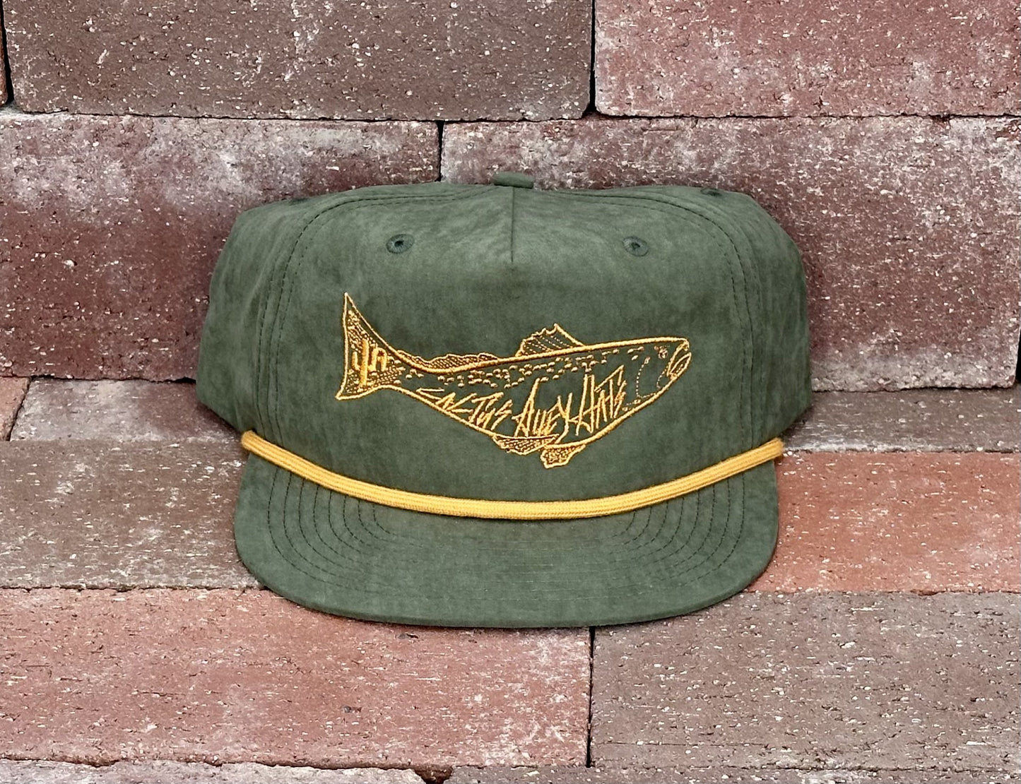 "Saltwater" - CA256 Loden/ Amber Rope, Snapback Cap- Amber Stitch (2024)