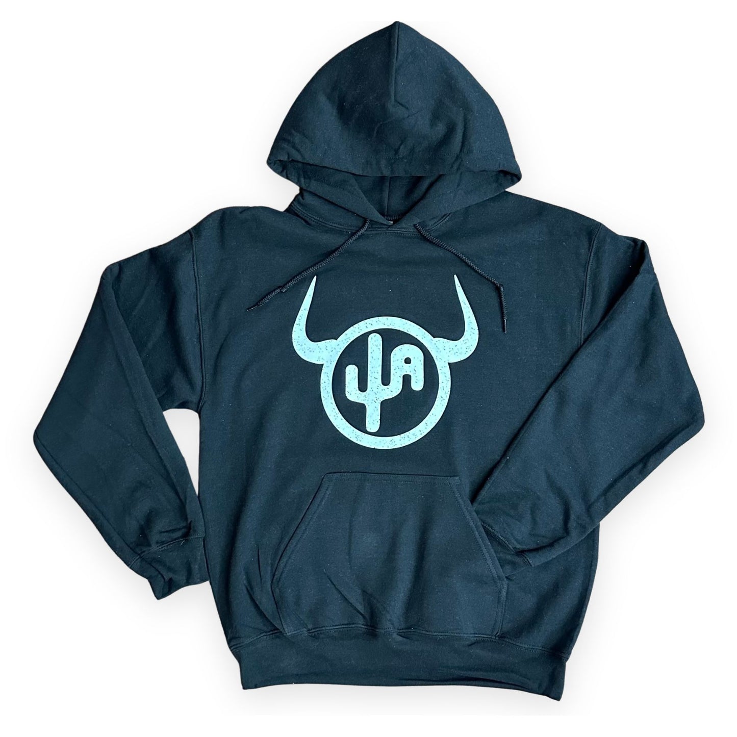 White "Moo Cactus" - Black Adult Hoodie (2024)