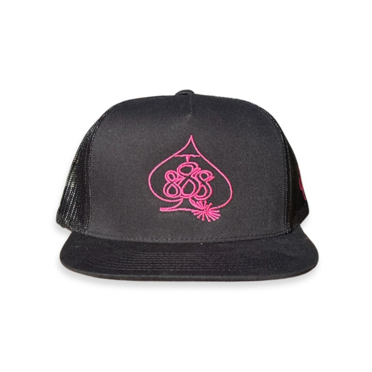 “888 Spade”- Black with Pink 888 Spade Snapback Cap (WESA JAN 2024)